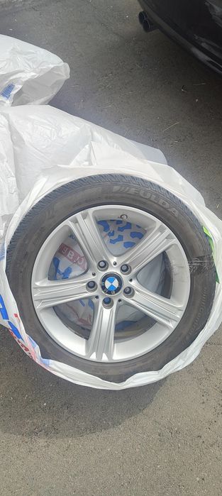 Диски 4 шт BMW 3 F30 R17 c датчиками и зимней резиной FULDA остаток 8+