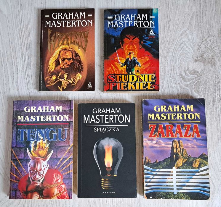 Graham Masterton Zaraza + Tengu + Wyklęty + Studnie piekieł + Śpiączka