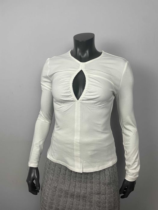 PINKO biała bluzka basic Moncalco Maglia długi rękaw rozm. S [P22]