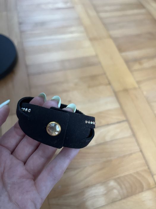 Bransoletka spark z kryształami swarovski złota czarna