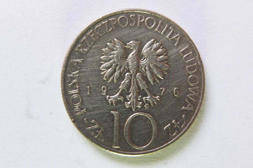 Moneta z PRL 10 zł - Adam Mickiewicz z 1976r.