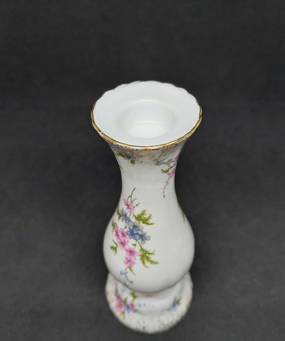 РЕДКИЙ ШИКАРНЫЙ фарфоровый подсвечник цветы АНТИКВАРИАТ 1960-е годы