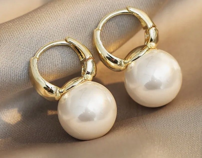 Сережки та ланцюжок(47см.), медичне золото