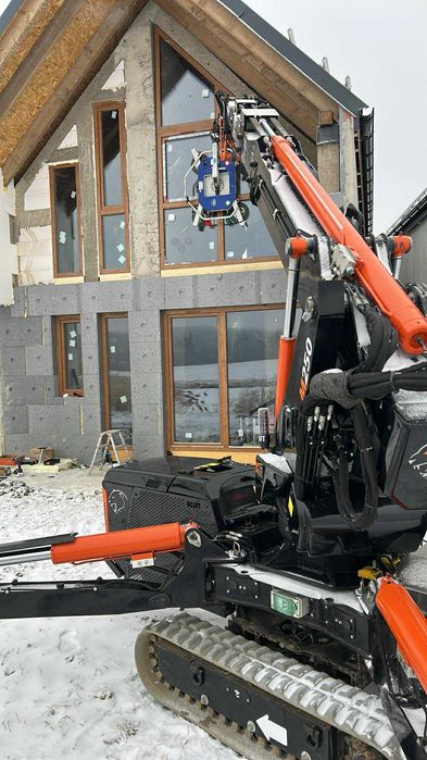 Usługi BG Lift Mini Żuraw dźwig montaż okien