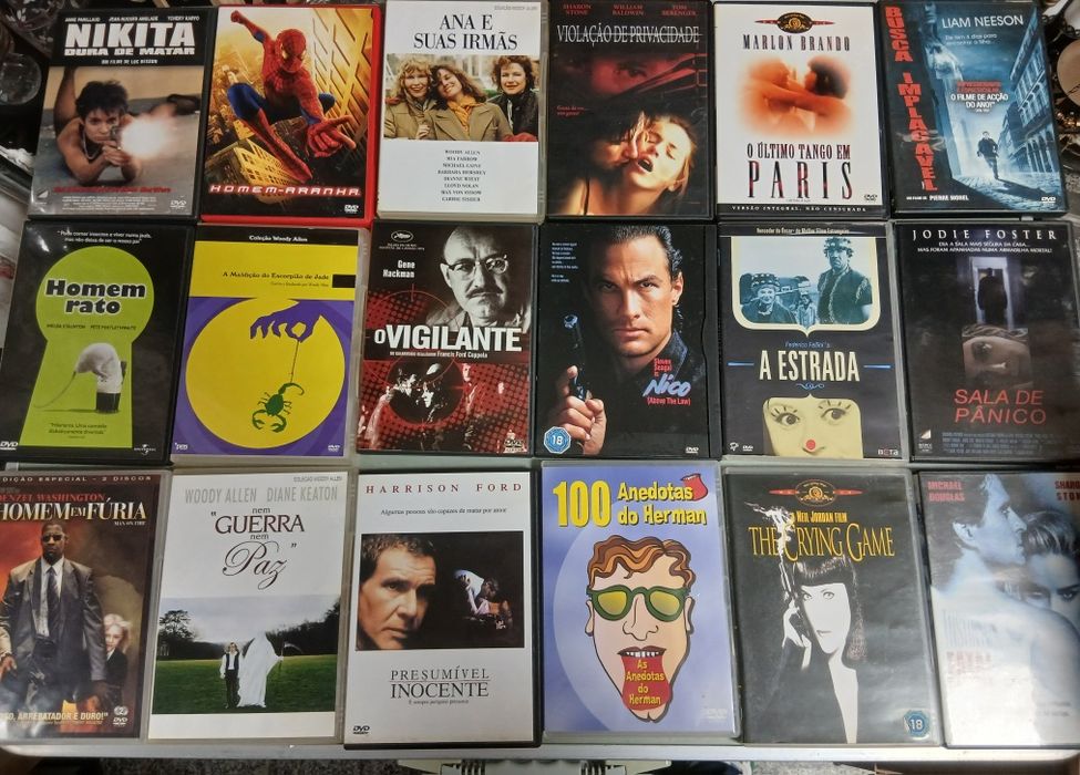 Dvds antigos e modernos