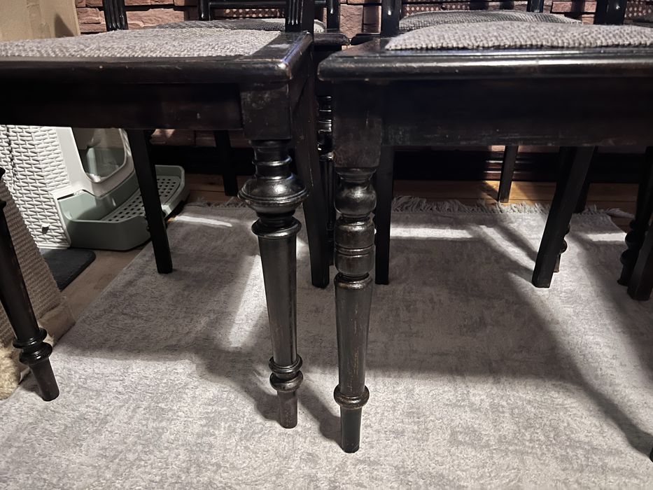 Krzeła 6szt stare rzezbione zdobienia