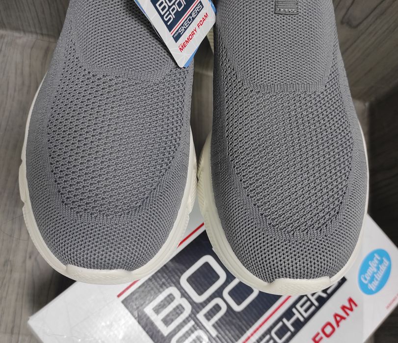 45 Skechers Bobs Sport B Flex - Frigid Edge Grey оригінальні чоловічі кросовки