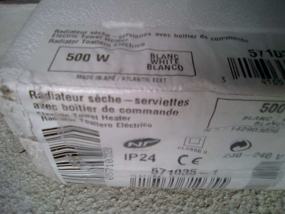 Radiador aquecedor toalhas 500W