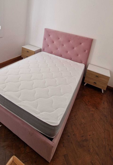 Camas de Casal Estofadas de Luxo 199€ Disp. em Várias Cores! 190x140m!