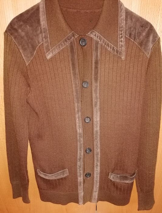 Casaco  em malha / pele  para  homem T L