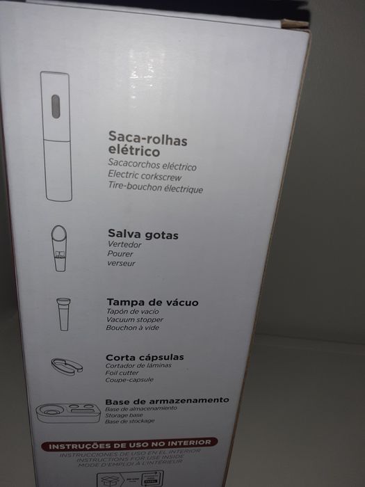Saca rolhas eléctrico, com acessórios