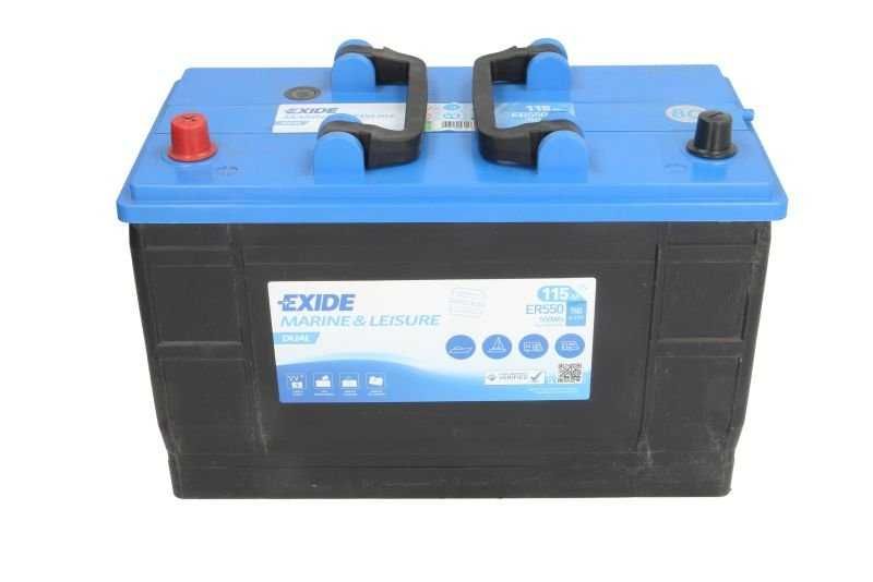 Akumulator 115Ah 760A L+ Exide ER 550 MARINE deep cycle