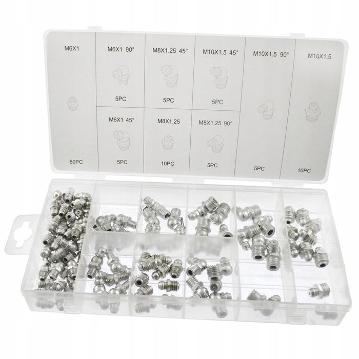 Zestaw Kalamitek Smarowniczek 110 Sztuk Silver Do Smarownicy