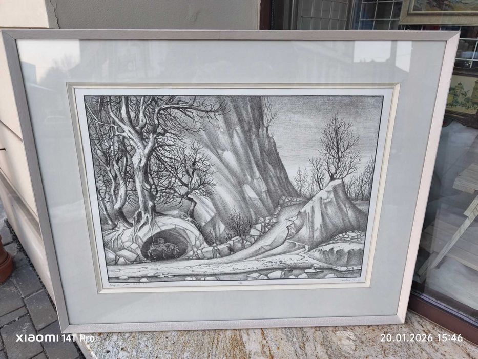 Don Kichot-Wacławv Kondek litografia