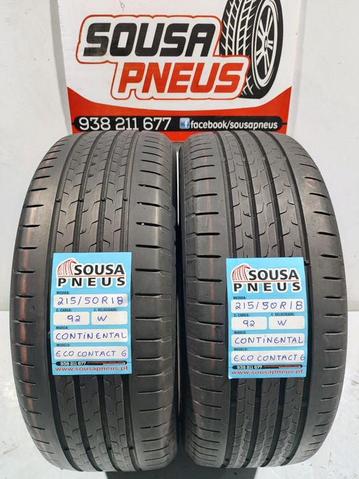 2 pneus semi novos 215-50R18 Continental - Oferta dos Portes