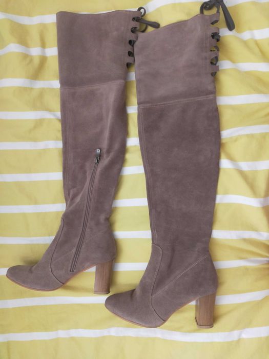 Buty skórzane 37 zamsz