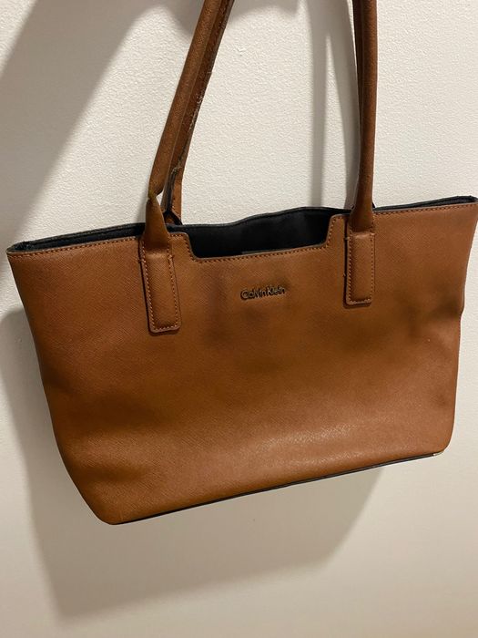 Mala Calvin Klein original bolsa grande castanho