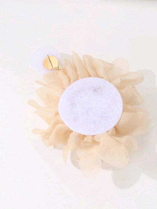 Lekkie szyfonowe koronkowe Kolczyki szampańskie Biżuteria