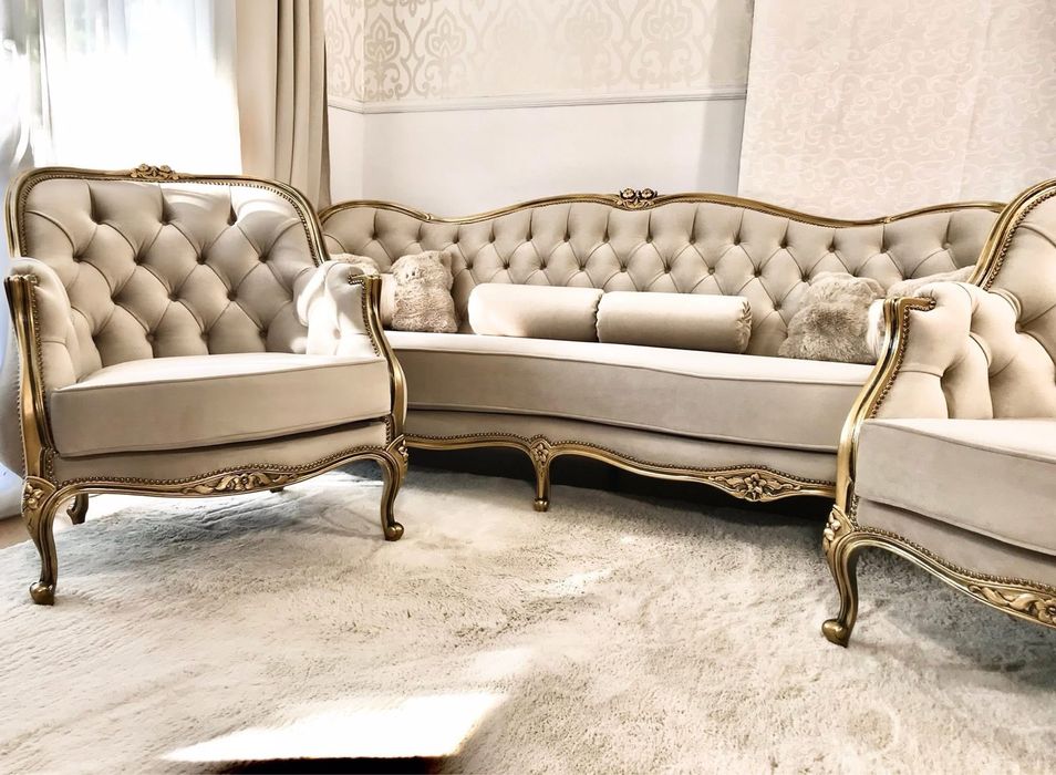 Komplet wypoczynkowy sofa foteke barok ludwik ludwikowski antyk