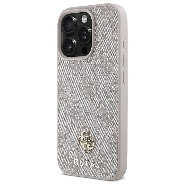 Etui Guess Small Classic MagSafe na iPhone 16 Pro - różowe
