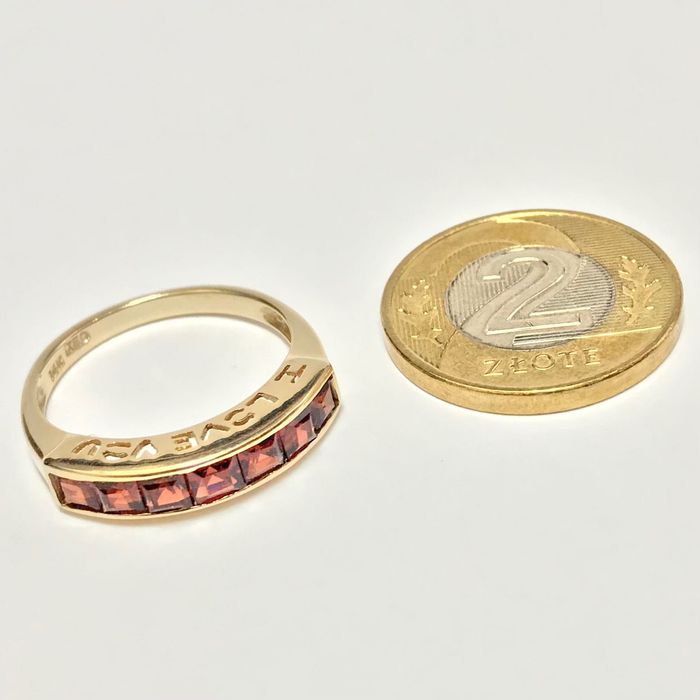 Złoty pierścionek 585 14K I LOVE YOU Kocham Cię 15
