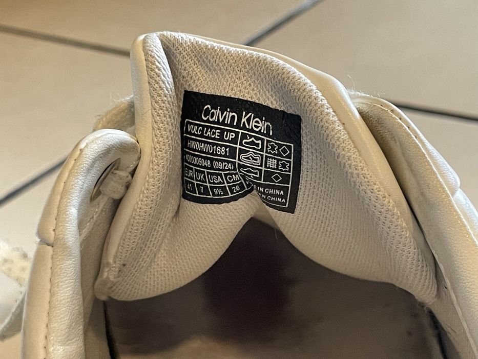 Sneakersy skórzane Calvin Klein Lace up