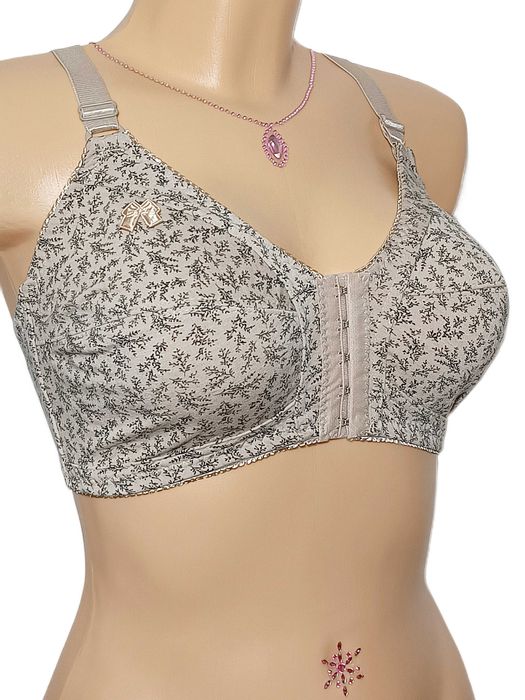 Han Biustonosz miękki zapinany z przodu beżowy wygodny 120D