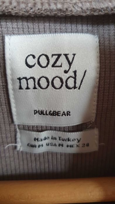 Bluzka z mini golfem Pull and Bear popielata