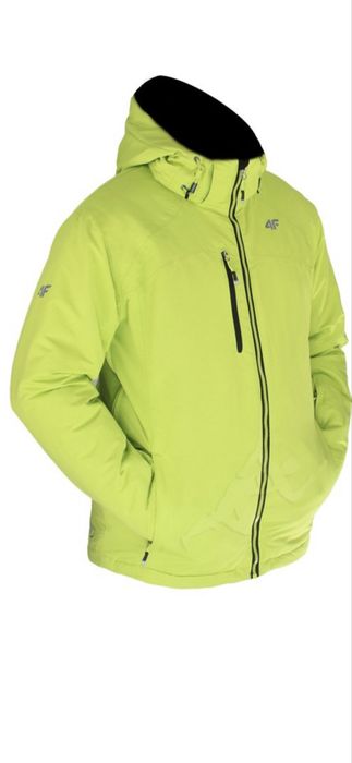 Kurtka 4F męska zimowa limonka