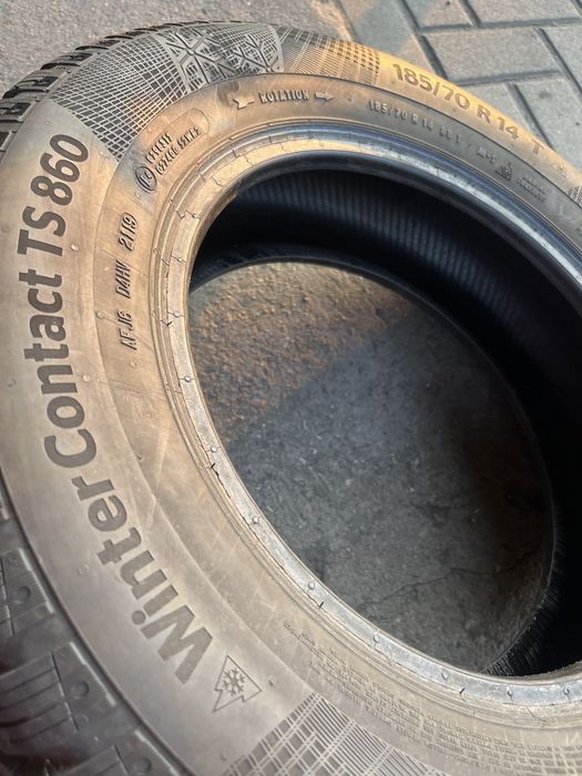 2x 185/70/14 Continental WinterContact TS860 ideakny stan 7mm zimowe