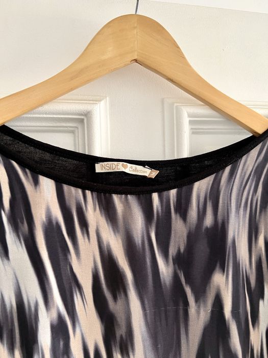 Camisola manga comprida com padrão abstrato