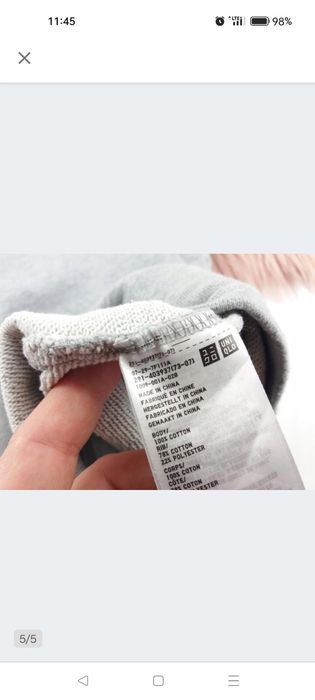 Szara dresowa dzianinowa sukienka