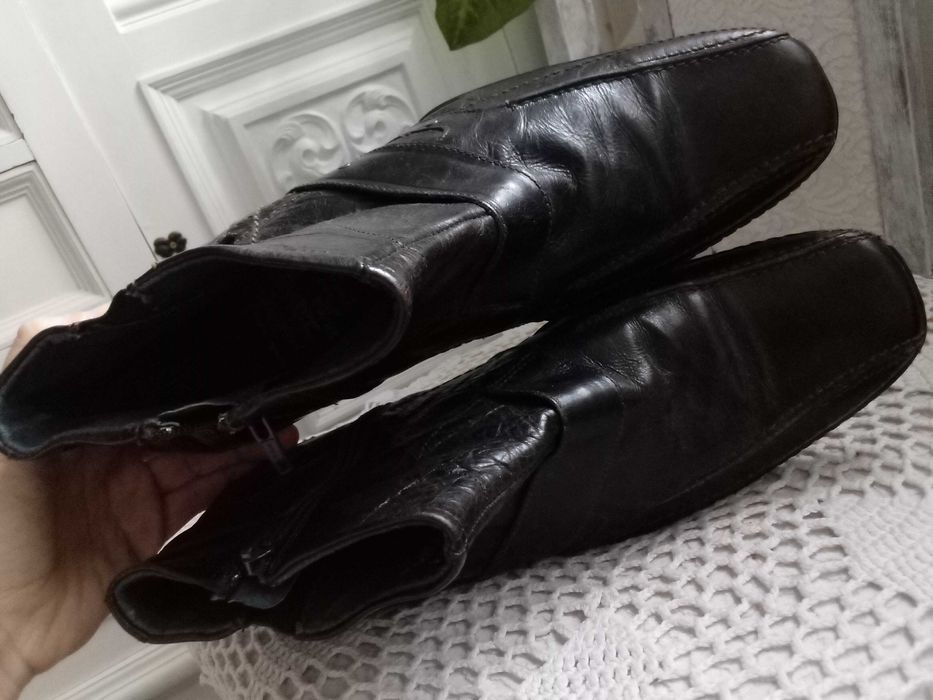 Portugalskie kowbojki męskie sztyblety 42 skórzane buty