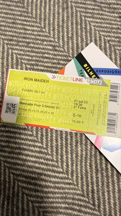 Bilhetes iron maiden
