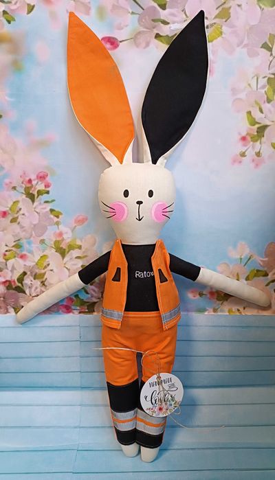 Ratownik medyczny tilda szyty królik rękodzieło