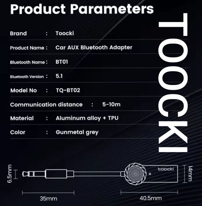 Адаптер Toocki Bluetooth AUX