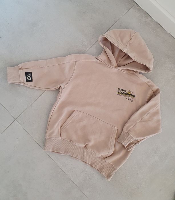 Bluza z kapturem Zara r.116 /6 beżowa