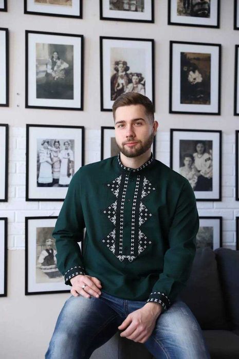 • Чоловіча вишита сорочка вишиванка льон • чоловічі вишиванки льон •