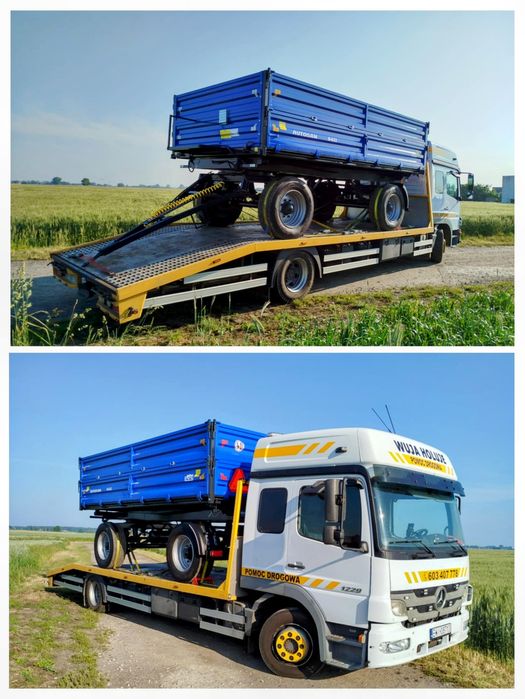 Transport Przyczep i Maszyn Rolniczych do 3T 6T 13T POMOC 24H Lawet