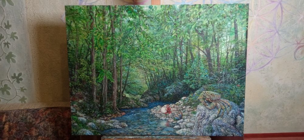 Картина масло холст "Спостерігач" 60х80