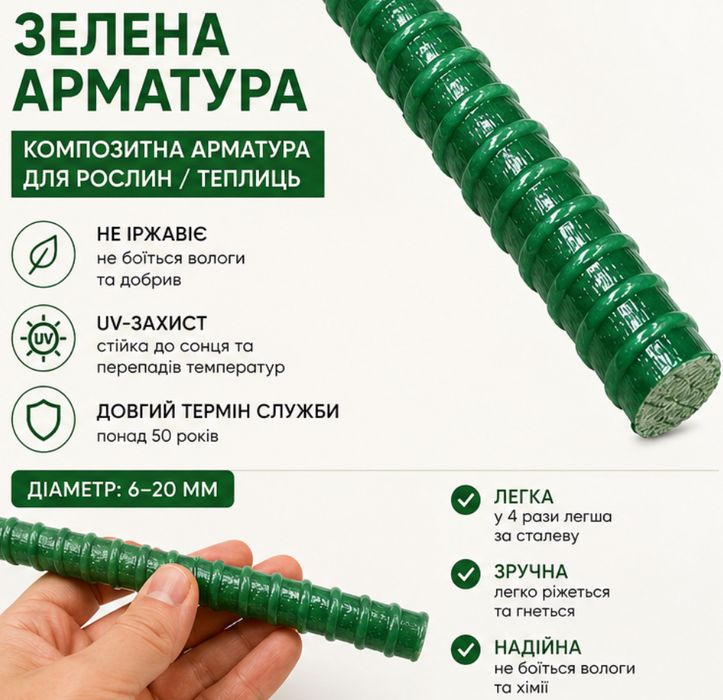 Арматура композитна від виробника 6мм
