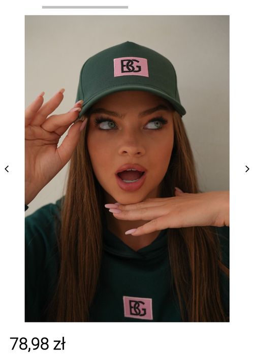 Nowa czapeczka butelkowa zieleń BG