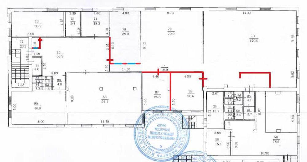 ОРЕНДА фасадного нежитлового приміщення вільного призначення до 100м.