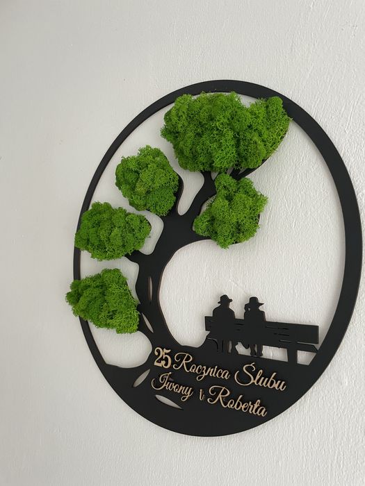 Obraz z chrobotkiem, rocznica ślubu,prezent urodziny