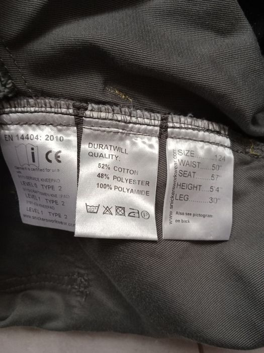 Snickers spodnie robocze roz 4XL