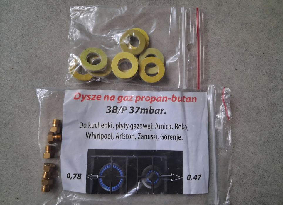 Dysze na gaz propan butan uszczelki do węża gazowego