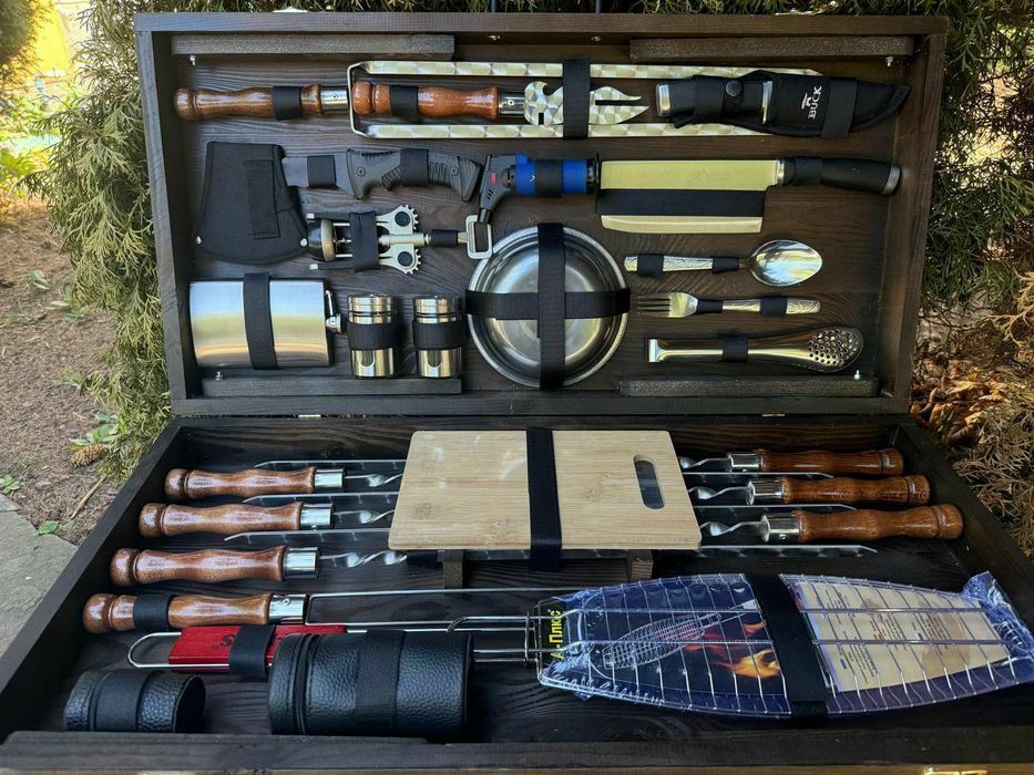 Шампура 3 мм в кейсе на подарок командиру мужчине начальнику