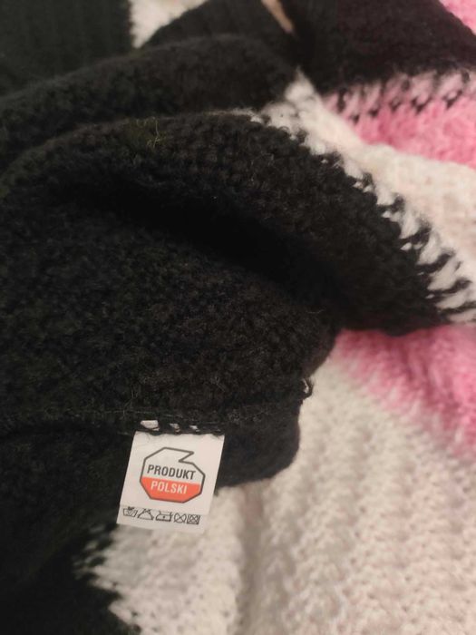 Sweter golf w różowe romby Lidia Kalita