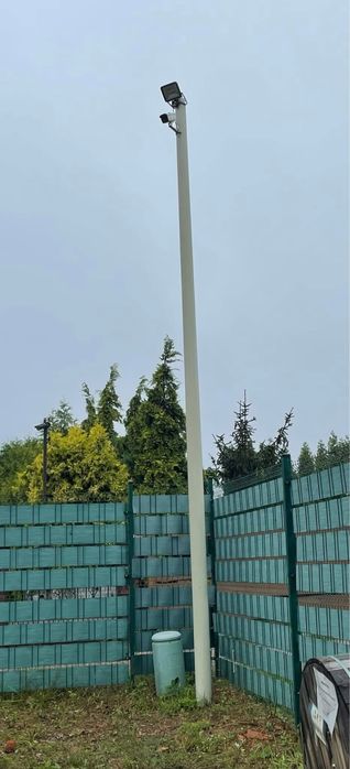 Słup - Maszt Ogrodowy pod Kamery - Lampy - Internet Nowy 7 metrowy