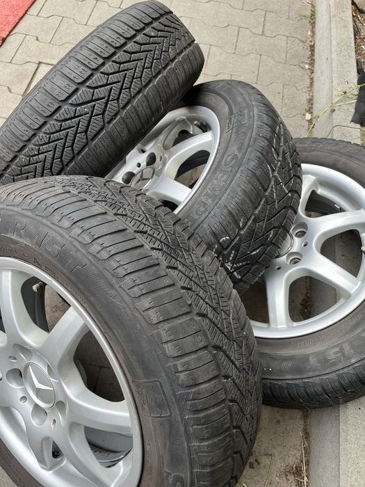 Zimowe R 15. 4x Felgi Mercedes-Benz + opony – komplet kół